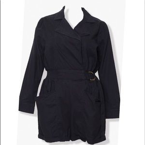 Plus size belted surplus’s romper